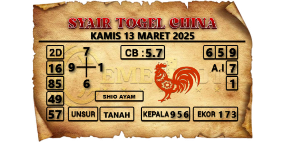 syair togel china cemetoto